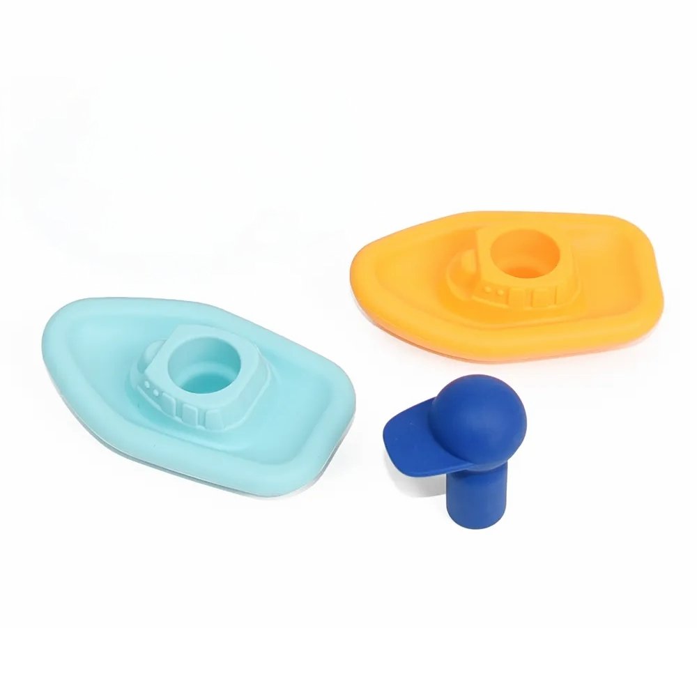 Jouet d'éveil pour le bain - Set de 2 bateaux et 1 capitaine Jaune