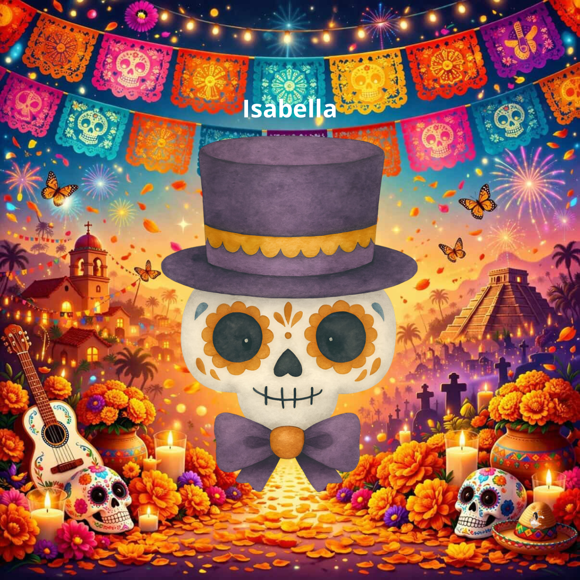 Sticker Toniebox personnalisé Dia de los muertos