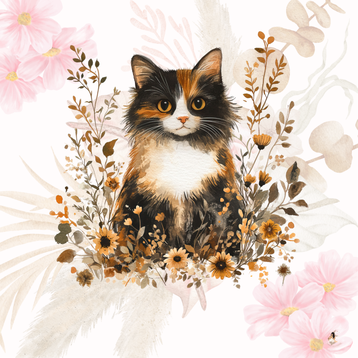 Sticker Toniebox personnalisé Les chats fleuris