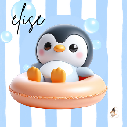 🐧 Stickers personnalisés – Spécial Toniebox pingouin