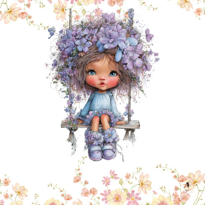 Sticker Toniebox personnalisé Girls fleuris