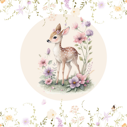 Sticker Toniebox personnalisé Biches fleuris