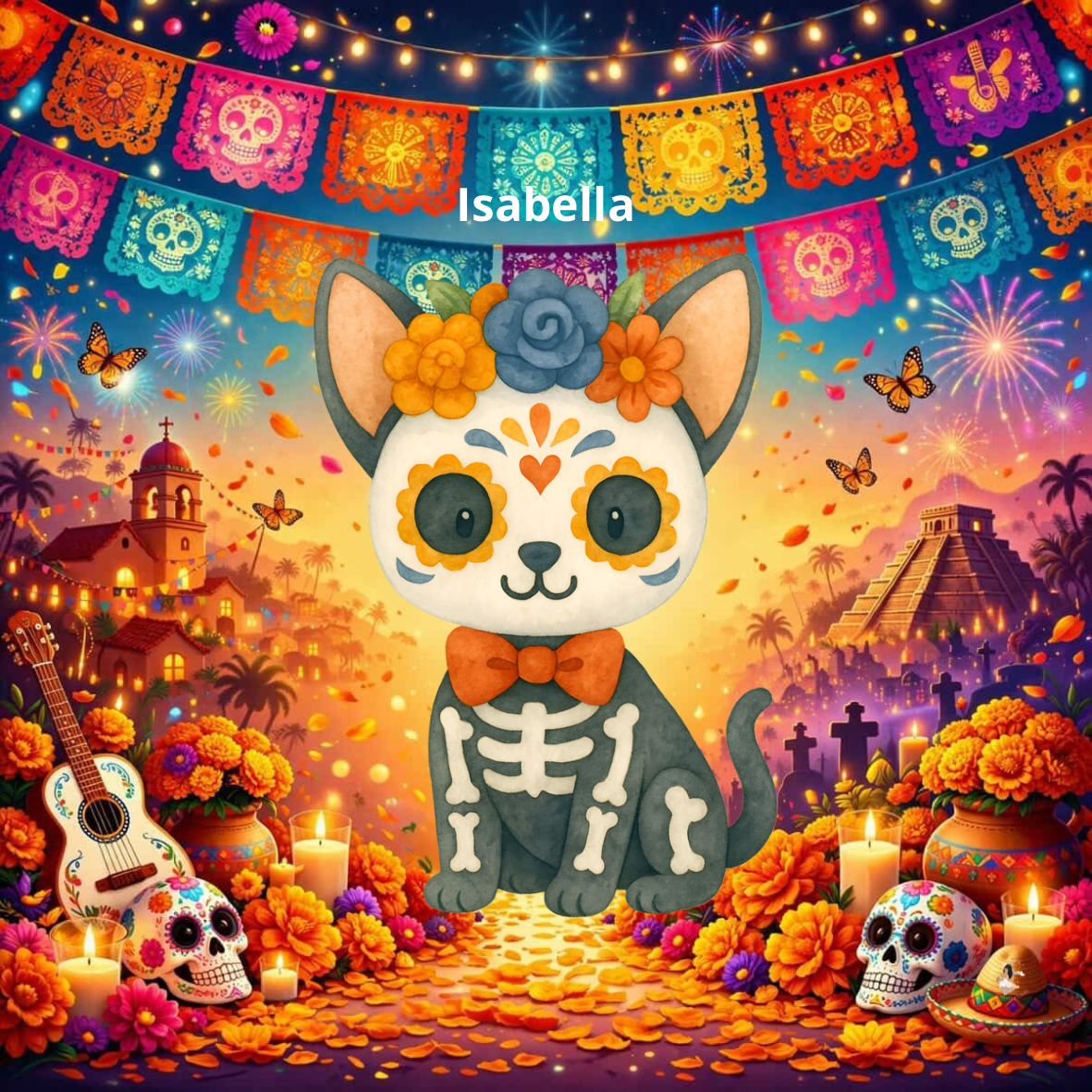 Sticker Toniebox personnalisé Dia de los muertos
