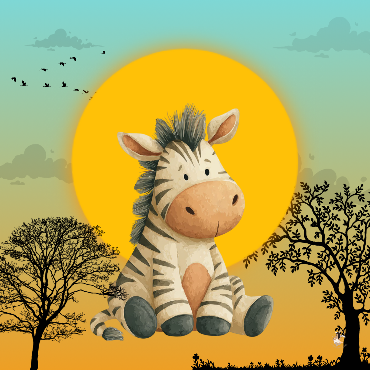 Sticker Toniebox personnalisé au cœur de la savane