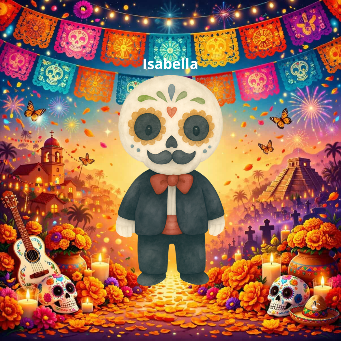 Sticker Toniebox personnalisé Dia de los muertos