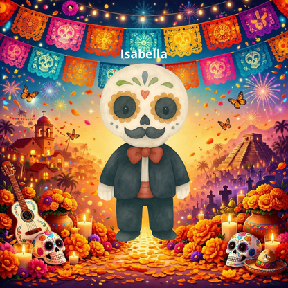 Sticker Toniebox personnalisé Dia de los muertos