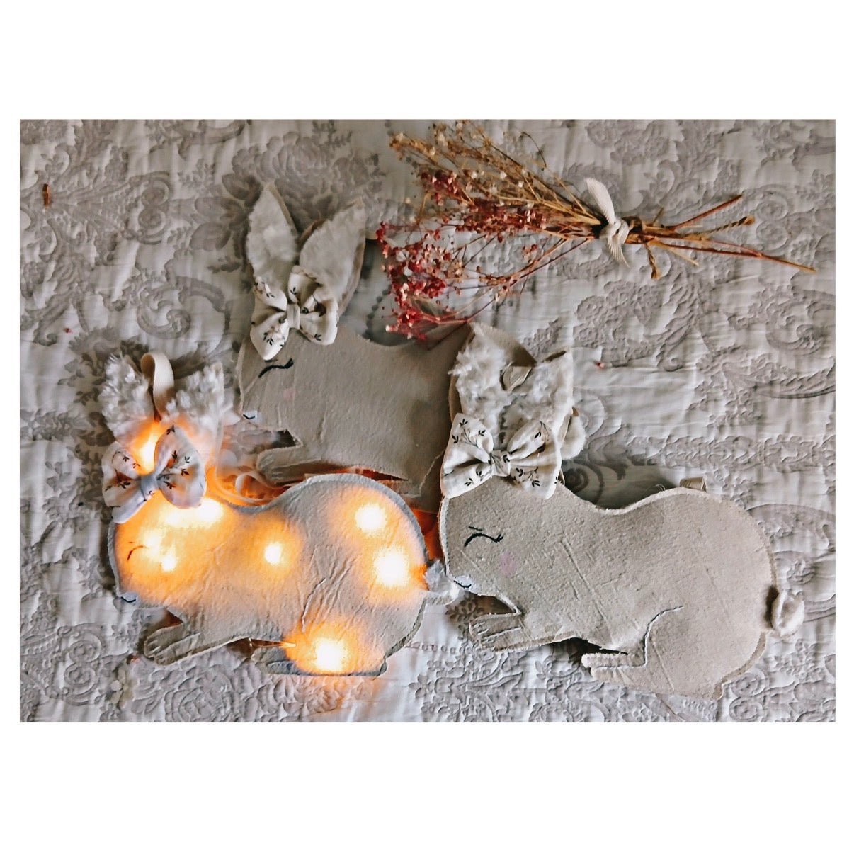 🤍 Veilleuse Lapin – Création artisanale
