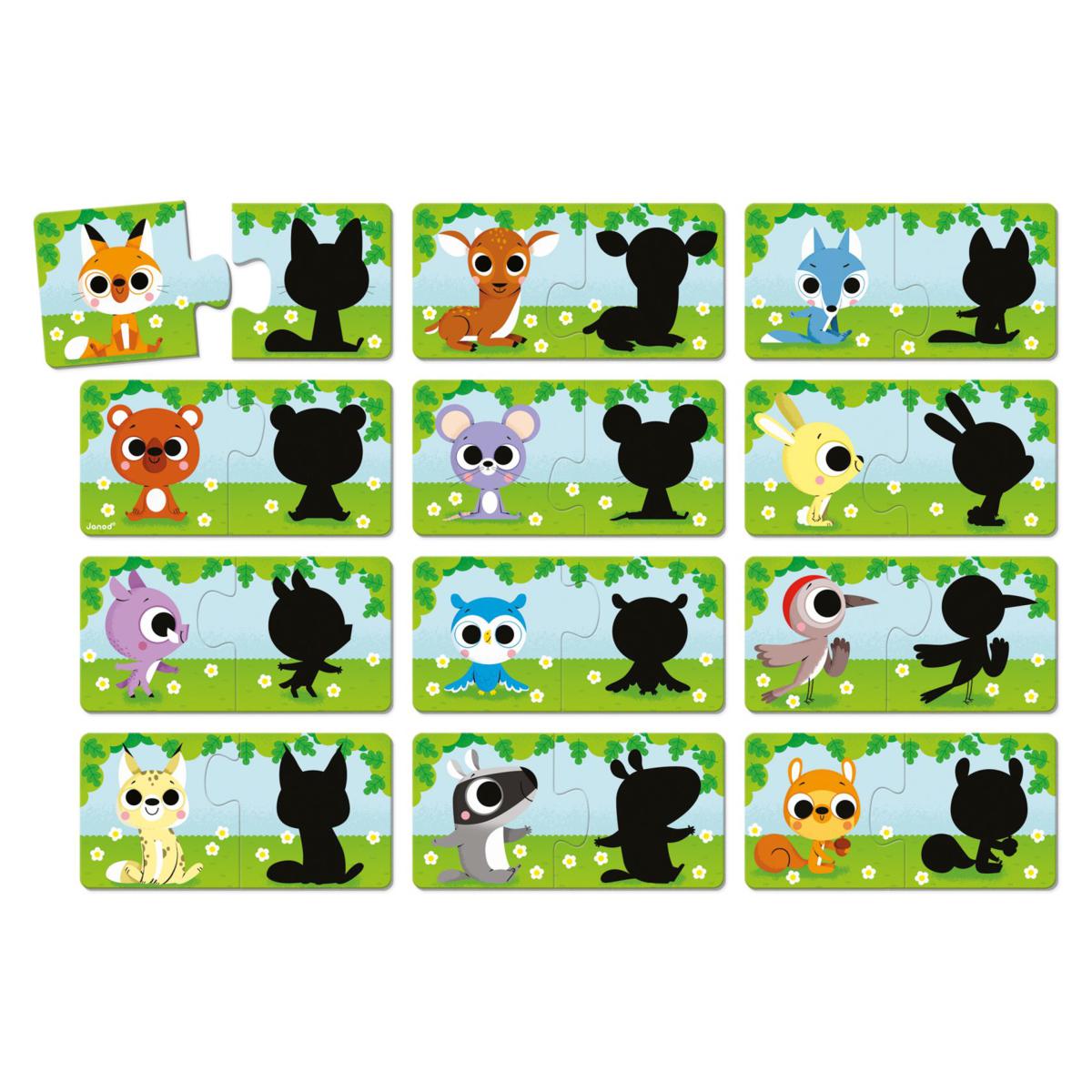 Puzzule Animaux et leurs ombre