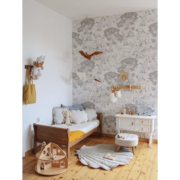 Tapis coquillage « Sable » en lin