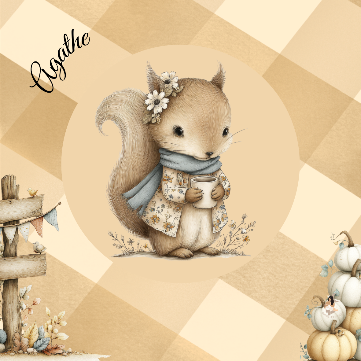 Sticker Toniebox personnalisé Automne