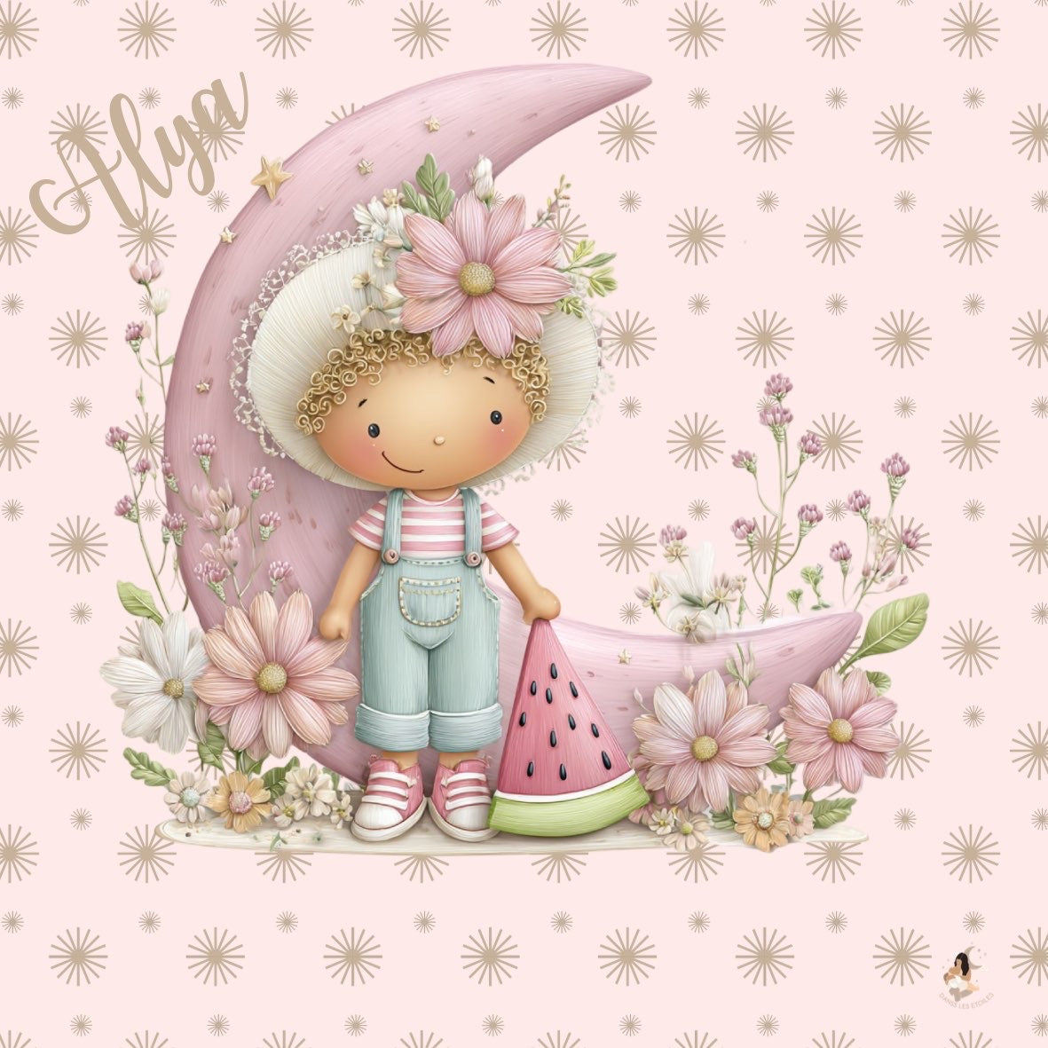 Sticker Toniebox personnalisé fille rose