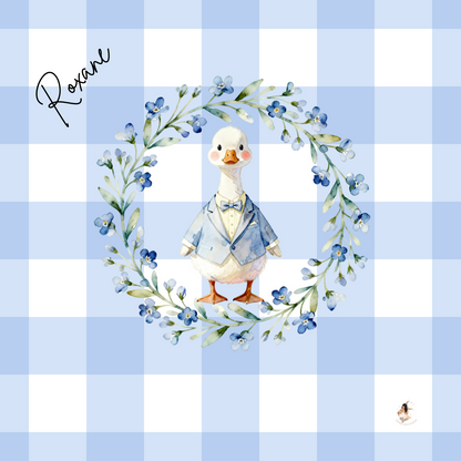 Sticker Toniebox personnalisé oie vichy