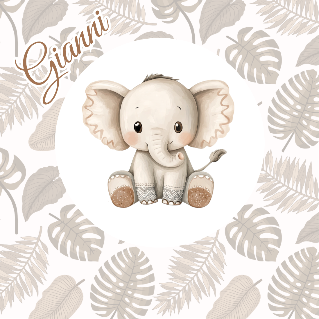 Sticker Toniebox personnalisé Les éléphants