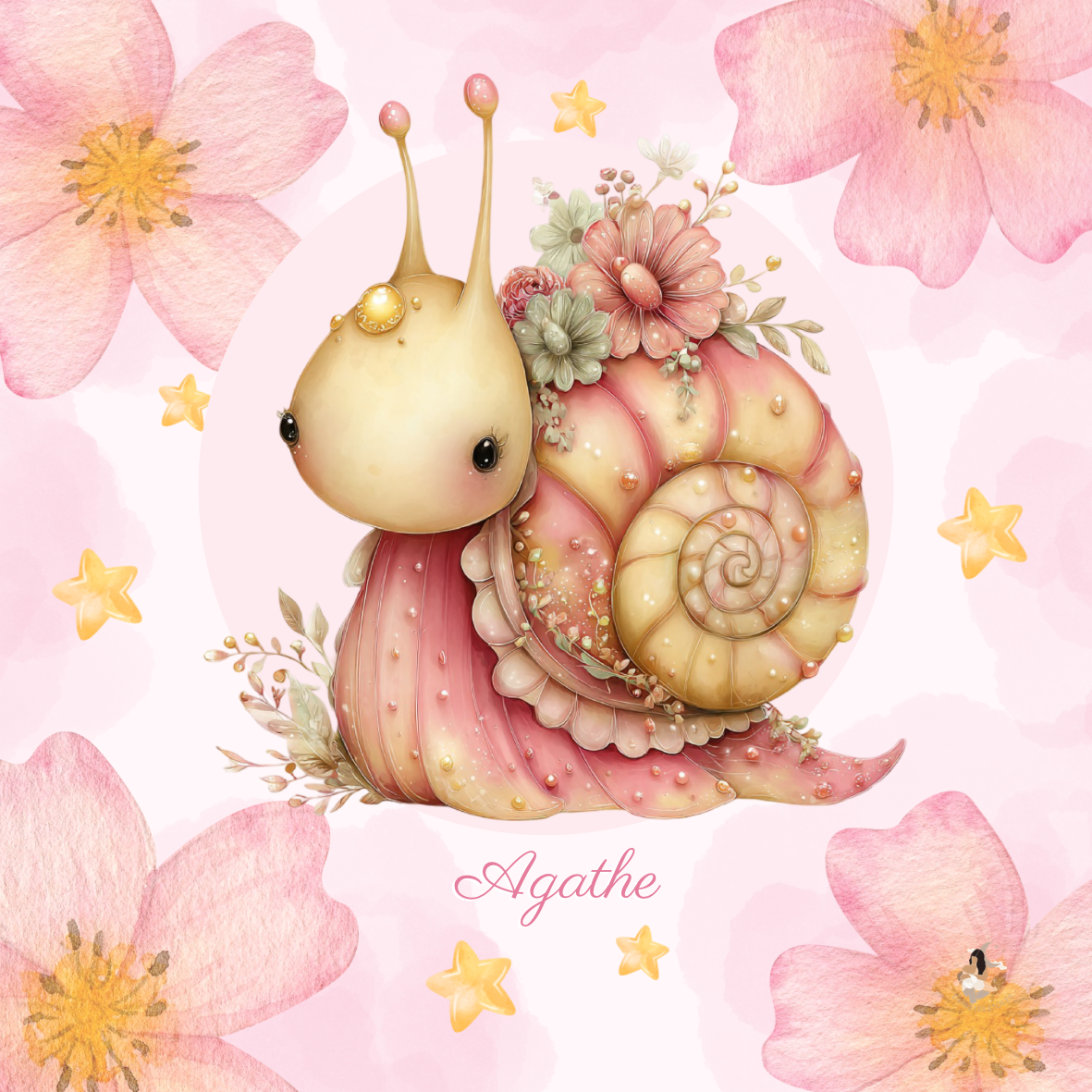 Sticker Toniebox personnalisé Escargot 🌸