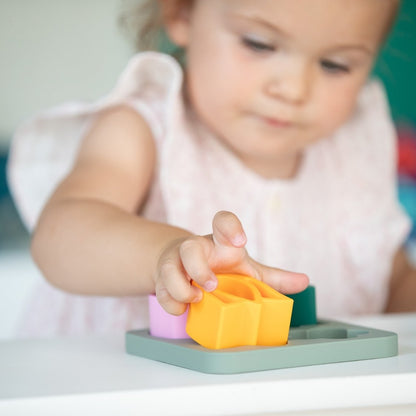 Jouets d'éveil en silicone - Puzzle les fleurs