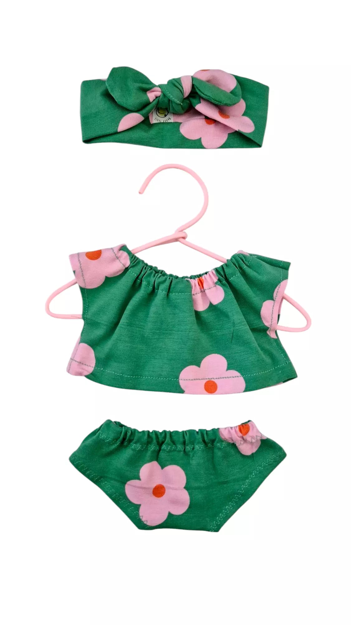 FLOWER ensemble culotte + tee-shirt + bandeau