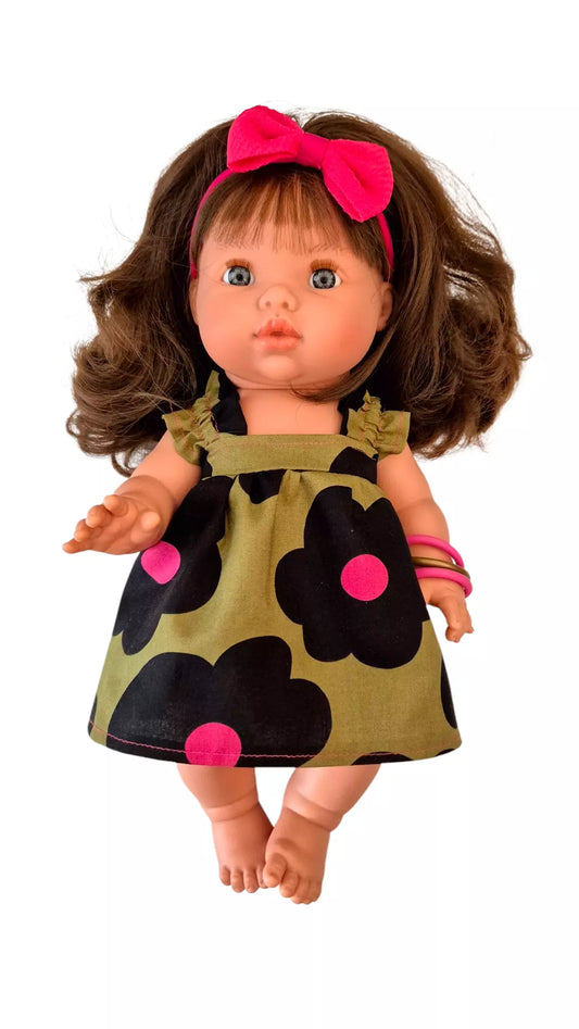 ROBE bretelles froufrou KAKI