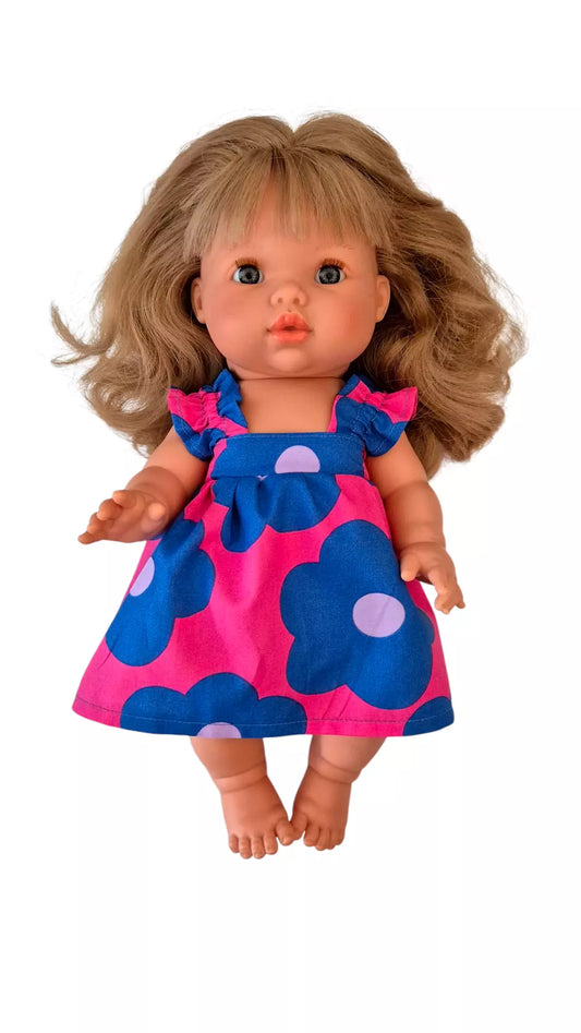 Robe bretelles froufrou rose