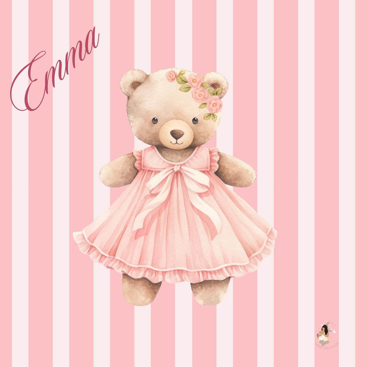 🧸 Stikers personnalisé Collection Rose Ours