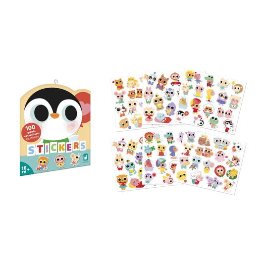 100 STICKERS - BEBE ANIMAUX