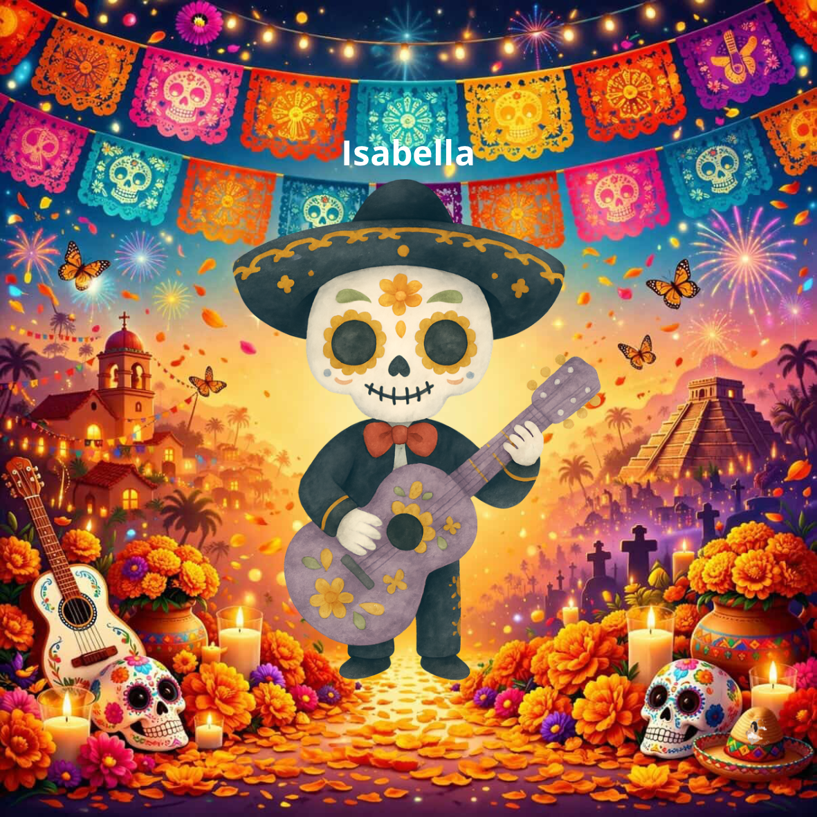Sticker Toniebox personnalisé Dia de los muertos