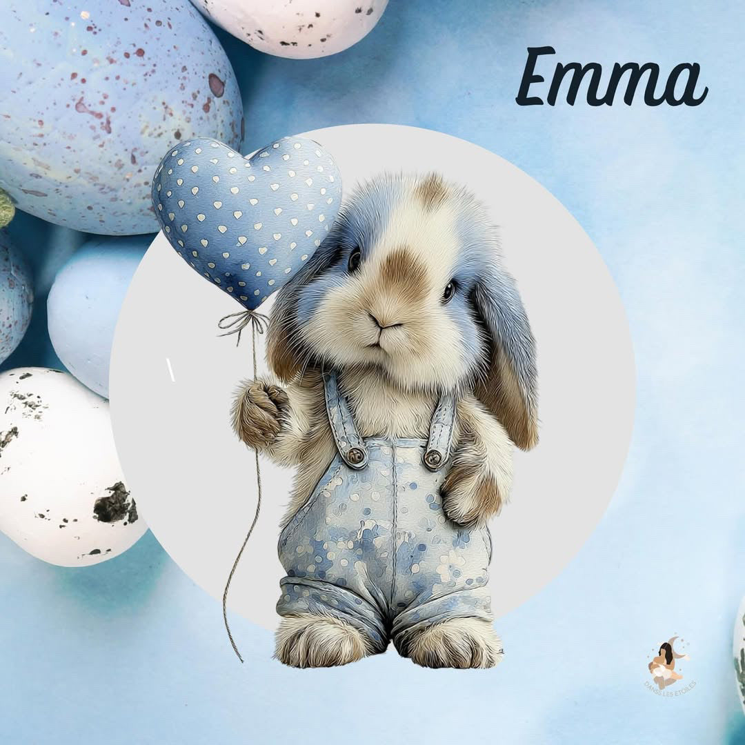 Stickers Toniebox – Collection Bleu Poétique lapin 🌙