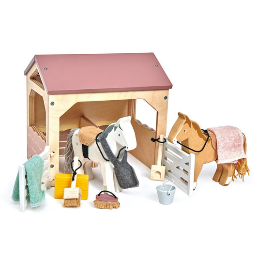 Pet Set Stable Avec Poneys