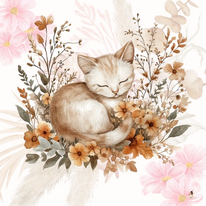 Sticker Toniebox personnalisé Les chats fleuris