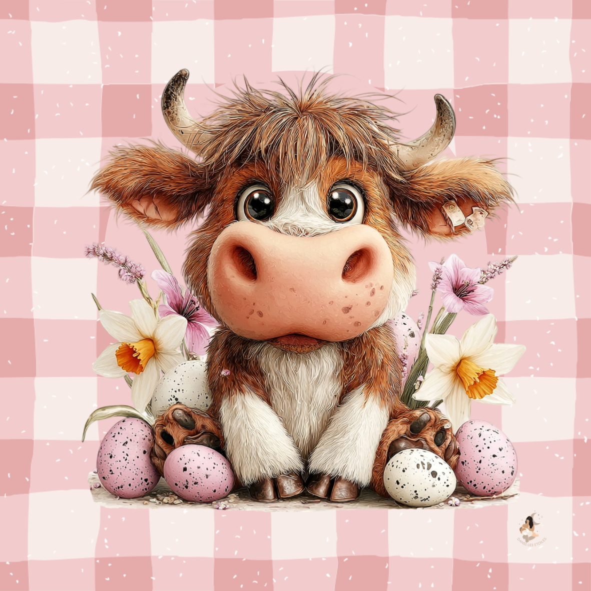Sticker Toniebox personnalisé vache à la ferme