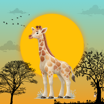 Sticker Toniebox personnalisé au cœur de la savane