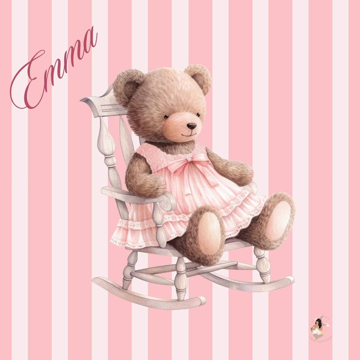 🧸 Stikers personnalisé Collection Rose Ours