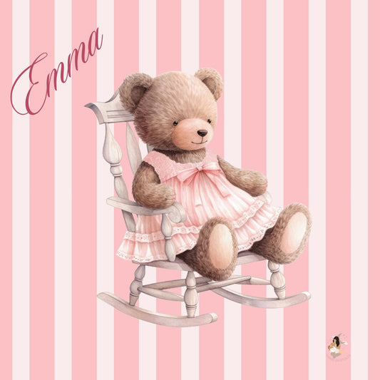 🧸 Stikers personnalisé Collection Rose Ours