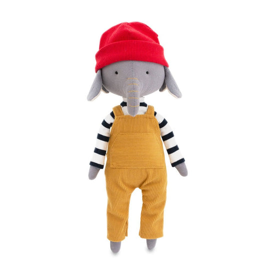 Jouet en peluche en coton, Cotti Motti, Ali l'éléphant (30 cm)