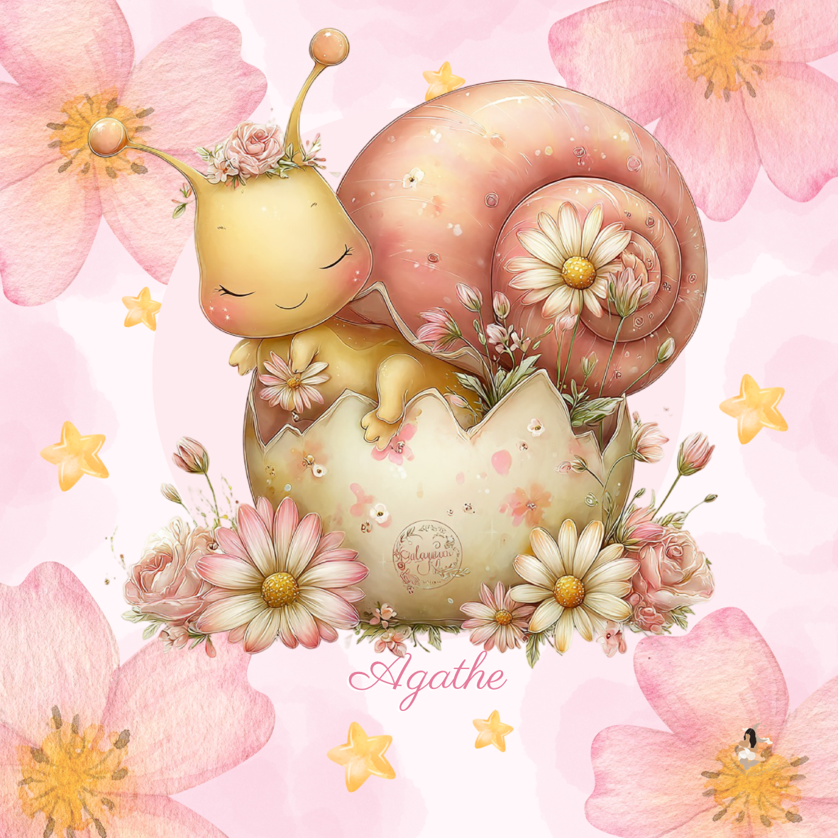 Sticker Toniebox personnalisé Escargot 🌸