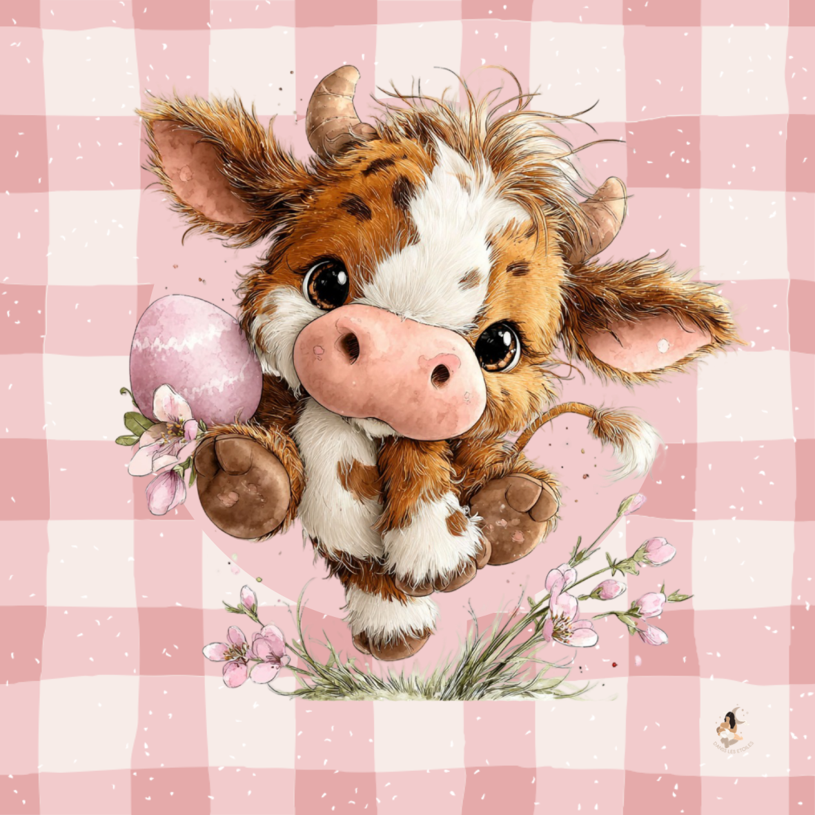 Sticker Toniebox personnalisé vache à la ferme