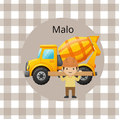 Sticker personnalisé pour Toniebox – Camion de chantier