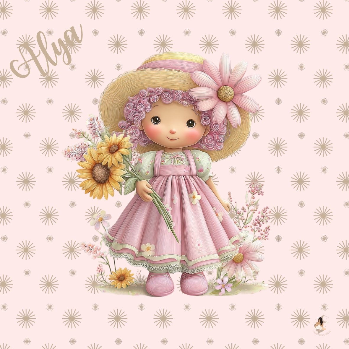 Sticker Toniebox personnalisé fille rose