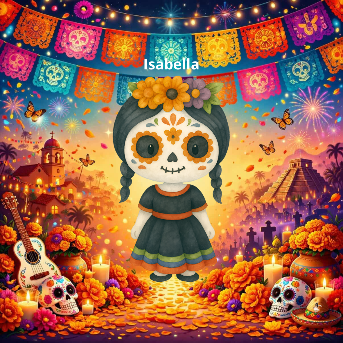 Sticker Toniebox personnalisé Dia de los muertos
