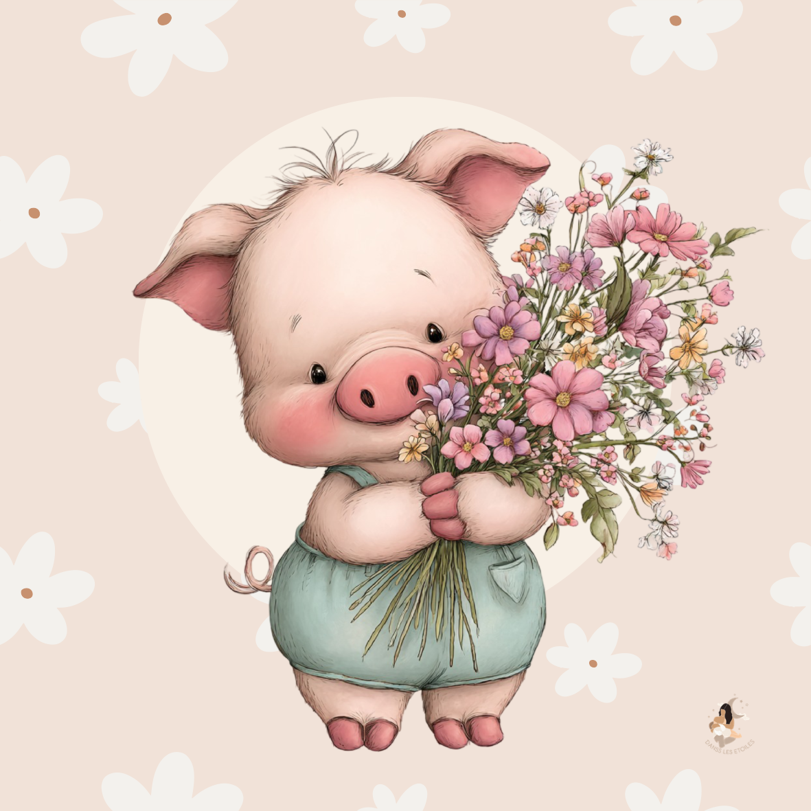 Sticker Toniebox personnalisé petit cochon