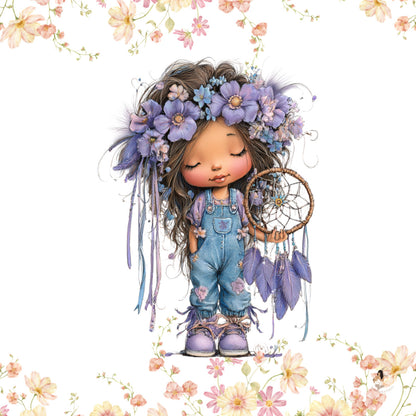 Sticker Toniebox personnalisé Girls fleuris