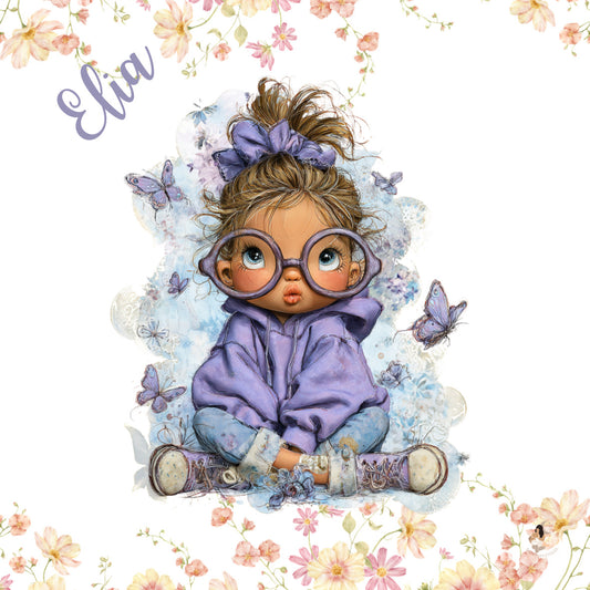 Sticker Toniebox personnalisé Girls fleuris
