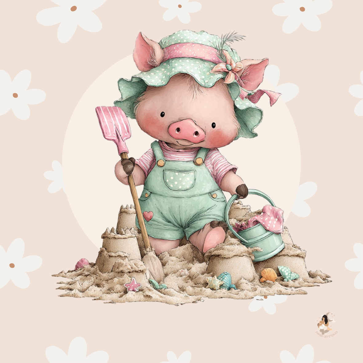 Sticker Toniebox personnalisé petit cochon