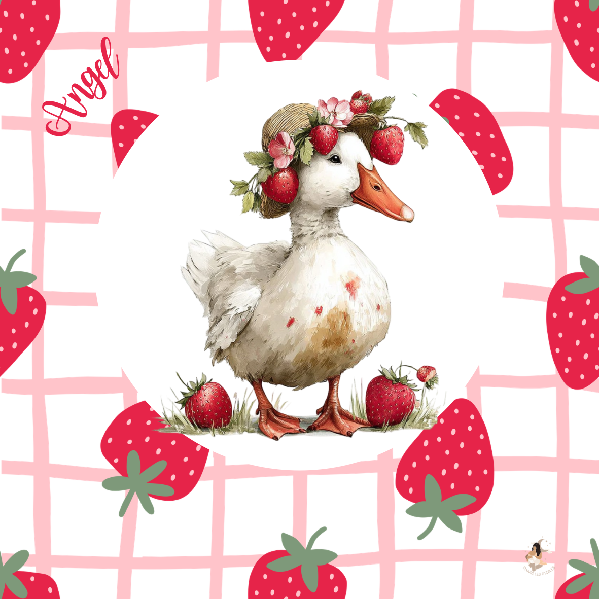 Sticker Toniebox personnalisé fraises 🍓 des oies