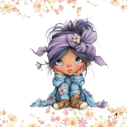 Sticker Toniebox personnalisé Girls fleuris