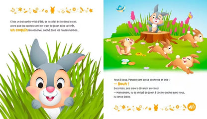 LIVRE - DISNEY BABY - J'écoute et je lis (Livre sonore) - Panpan joue à cache-cache - Histoire et comptines