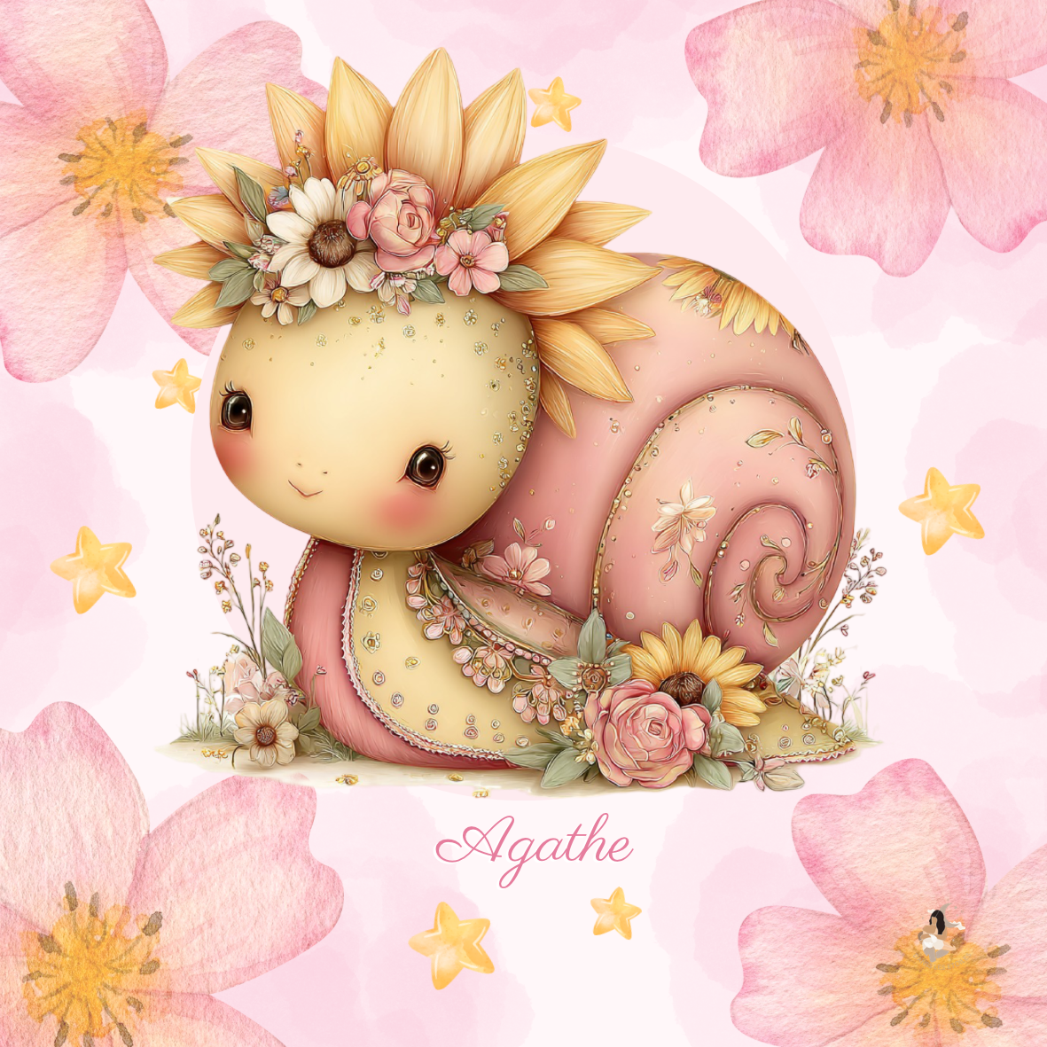 Sticker Toniebox personnalisé Escargot 🌸