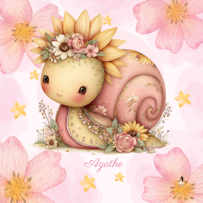 Sticker Toniebox personnalisé Escargot 🌸