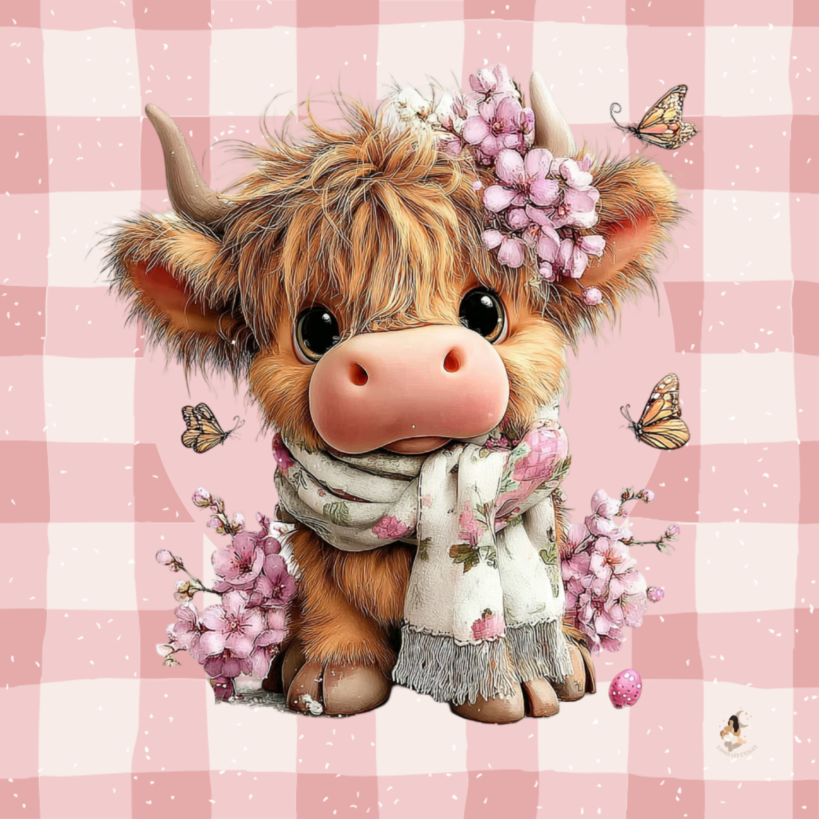 Sticker Toniebox personnalisé vache à la ferme