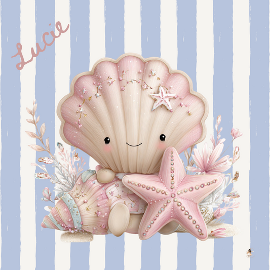 Sticker Toniebox personnalisé coquillages et crustacés