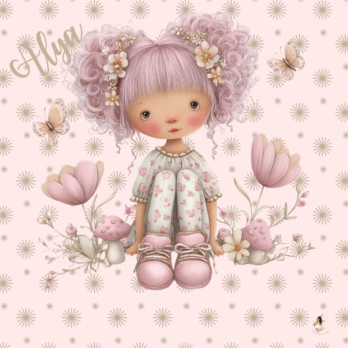 Sticker Toniebox personnalisé fille rose